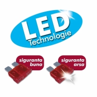 Set 10 sigurante auto plate cu led RoGroup, 12V