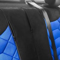 Set Huse Scaune Auto Sparco Sport, negru - albastru,  11 bucati