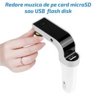 Modulator FM Handsfree Bluetooth Siegbert CARG7, USB, card SD, culoare gold