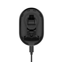 Incarcator auto wireless magnetic 15W Qi, compatibil iPhone MagSafe, fixare grila, negru