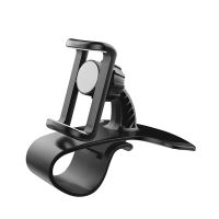 Suport auto pentru telefon, rotativ 360, prindere cu clema pe bord, negru