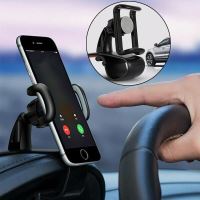 Suport auto pentru telefon, rotativ 360, prindere cu clema pe bord, negru
