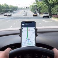 Suport auto pentru telefon, rotativ 360, prindere cu clema pe bord, negru
