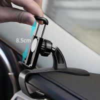 Suport auto pentru telefon, rotativ 360, prindere cu clema pe bord, negru