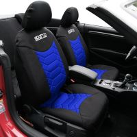 Set Huse Scaune Auto Sparco Sport, negru - albastru,  11 bucati
