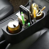 Organizator auto cu suport pahare si compartimente pentru depozitare telefon si diverse obiecte mici 