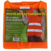 Vesta reflectorizanta omologata RoGroup, portocalie
