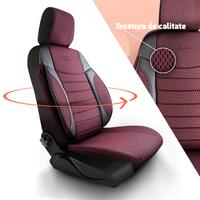 Set Huse Scaune Auto Panda Elegant, negru - visiniu, 11 piese
