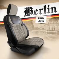 Panda Berlin Car Seat Cover Set, beige - black, 11 pieces