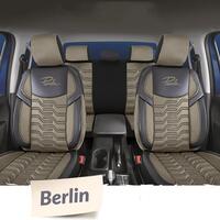 Panda Berlin Car Seat Cover Set, beige - black, 11 pieces
