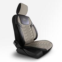 Panda Berlin Car Seat Cover Set, beige - black, 11 pieces
