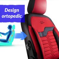 Set of Panda London Car Seat Covers, with zippers for the folding seat, red black, 11 pieces