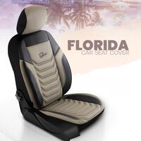 Set Huse Scaune Auto Panda Florida, bej negru, 11 piese