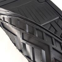 Set covorase auto universale CUSTO POL Tyre, PVC, ajustabile, negru, 4 bucati