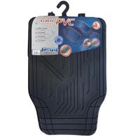 Set covorase auto universale CUSTO POL Contact, PVC, ajustabile, negru, 4 bucati