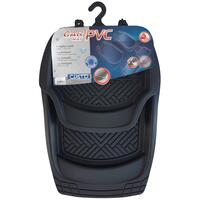 Set covorase auto universale CUSTO POL Amond tip tavita, PVC, negru, 4 bucati