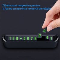 Suport afisaj numar telefon Siegbert, pentru parcare temporara, negru