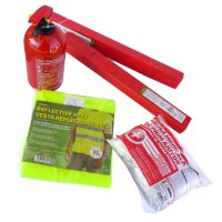 Kit siguranta auto RoGroup – trusa medicala, 2 x triunghi, stingator, vesta + geanta depozitare