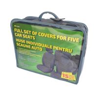 Huse Scaune Auto Individuale 5 locuri RoGroup, negru