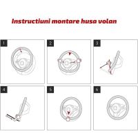 Husa volan RoGroup din piele naturala New Style, RoGroup, bej