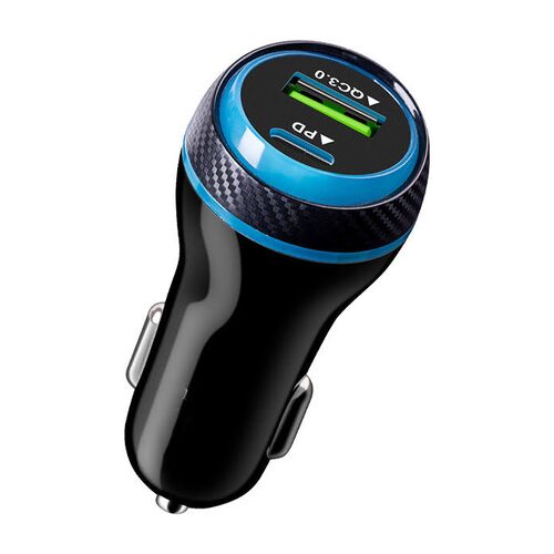Incarcator auto cu 2 iesiri USB, type C SI QC 3.0, 33W