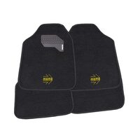 Set 4 bucati Covorase mocheta MOMO Arrow, negru- galben