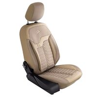 Set Panda London Autositzbezüge, mit Reißverschlüssen für die Klappbank, beige, 11-teilig