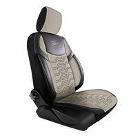 Panda Berlin Car Seat Cover Set, beige - black, 11 pieces