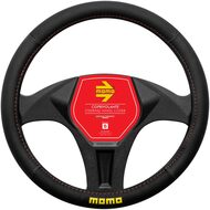Husa volan MOMO Easy din  piele ecologica, negru cu rosu