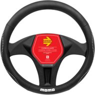 Husa volan MOMO Street din  piele ecologica, negru cu alb