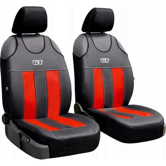 SET HUSE SCAUNE FATA, TIP MAIEU POK-TER GT, PIELE ECOLOGICA SI MATERIAL TEXTIL TIP ALCANTARA, 2 PIESE